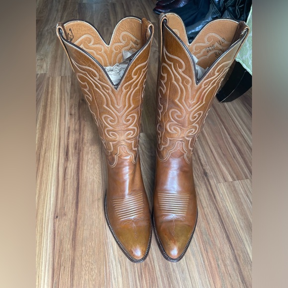 Lucchese San Antonio Goat Cowboy Western Boots, 11 D - Picture 6 of 12